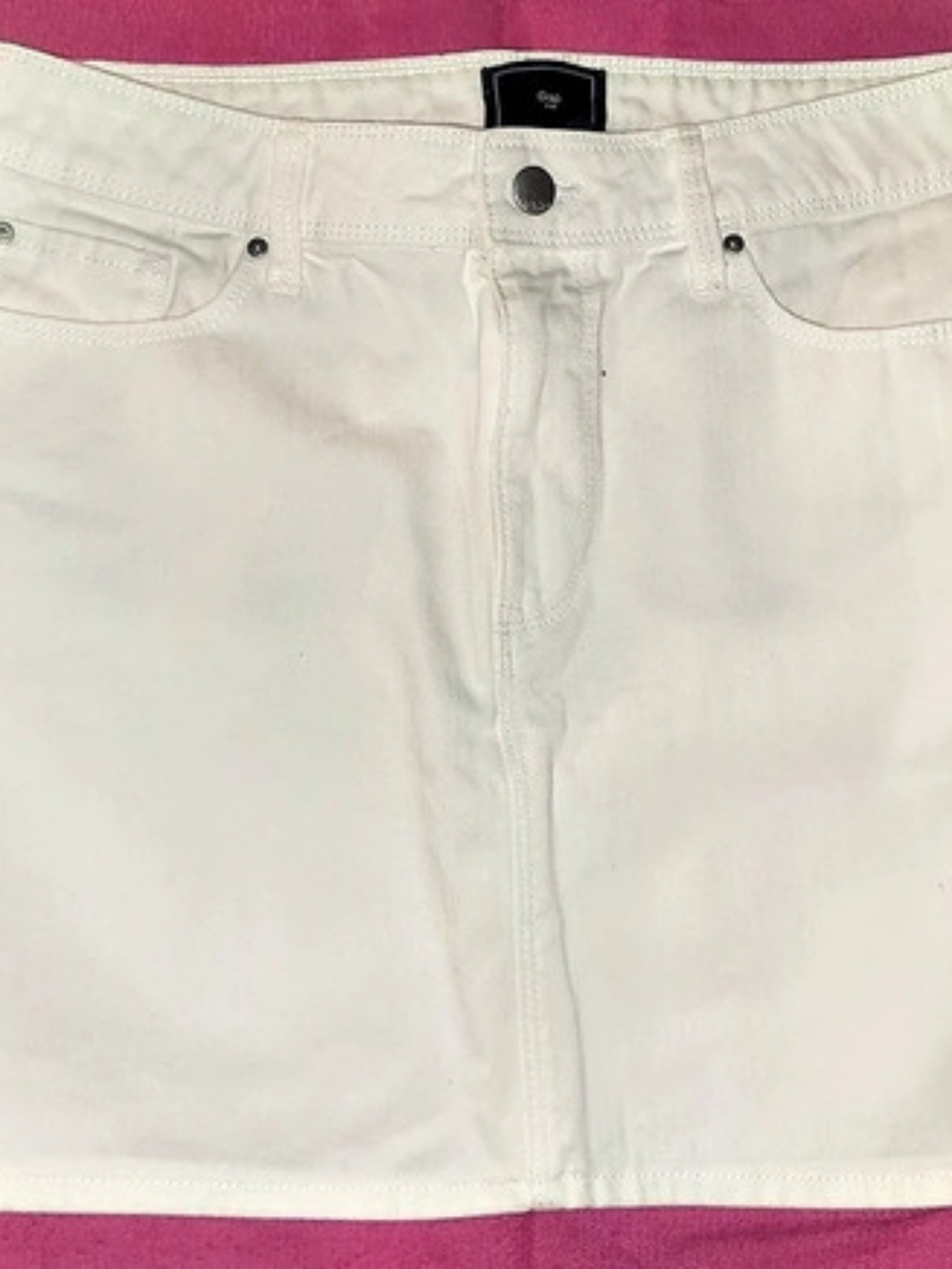 Gap White Denim Mini Skirt White Size 6